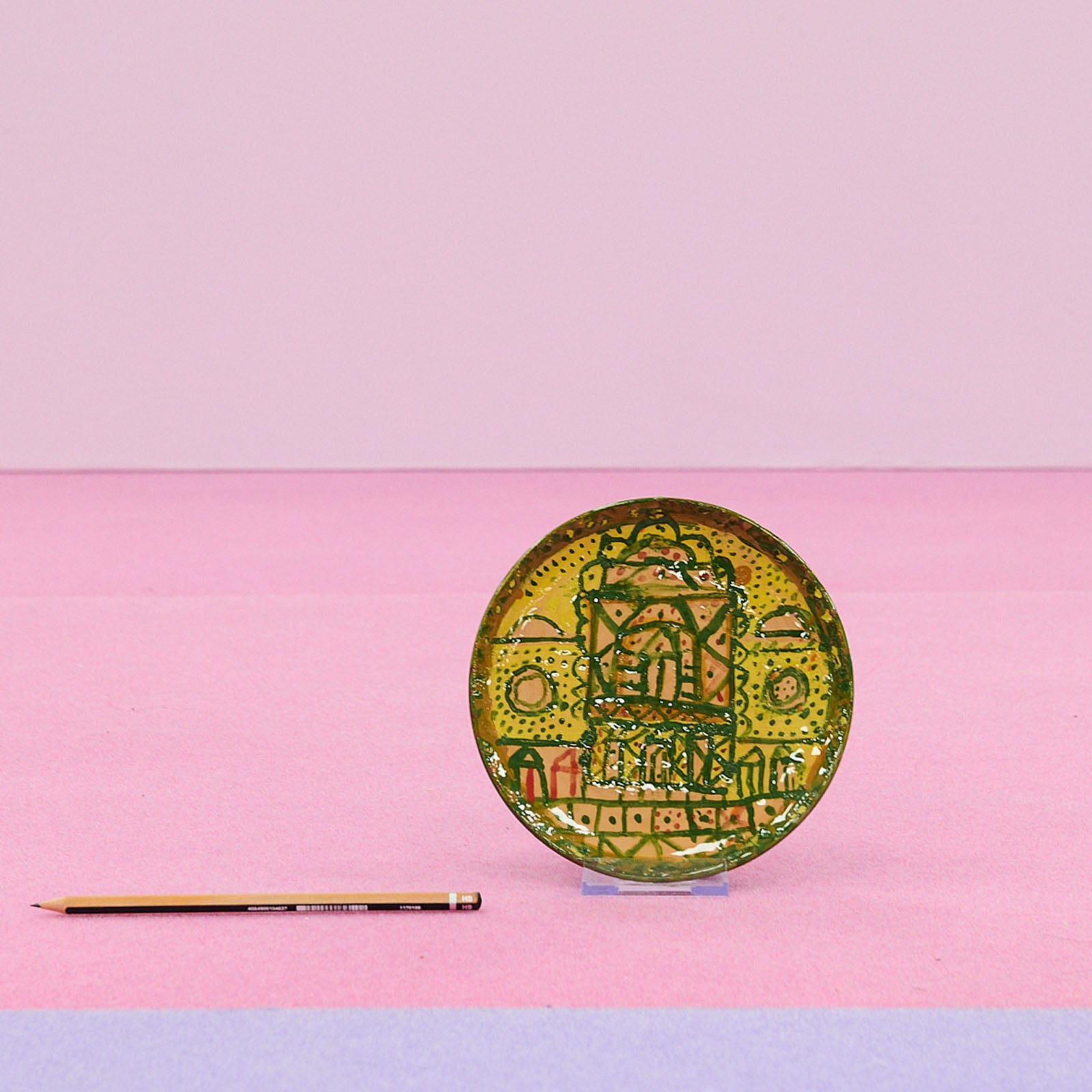 Crocifissa Nobile - Petite assiette à motif architectural stylisé