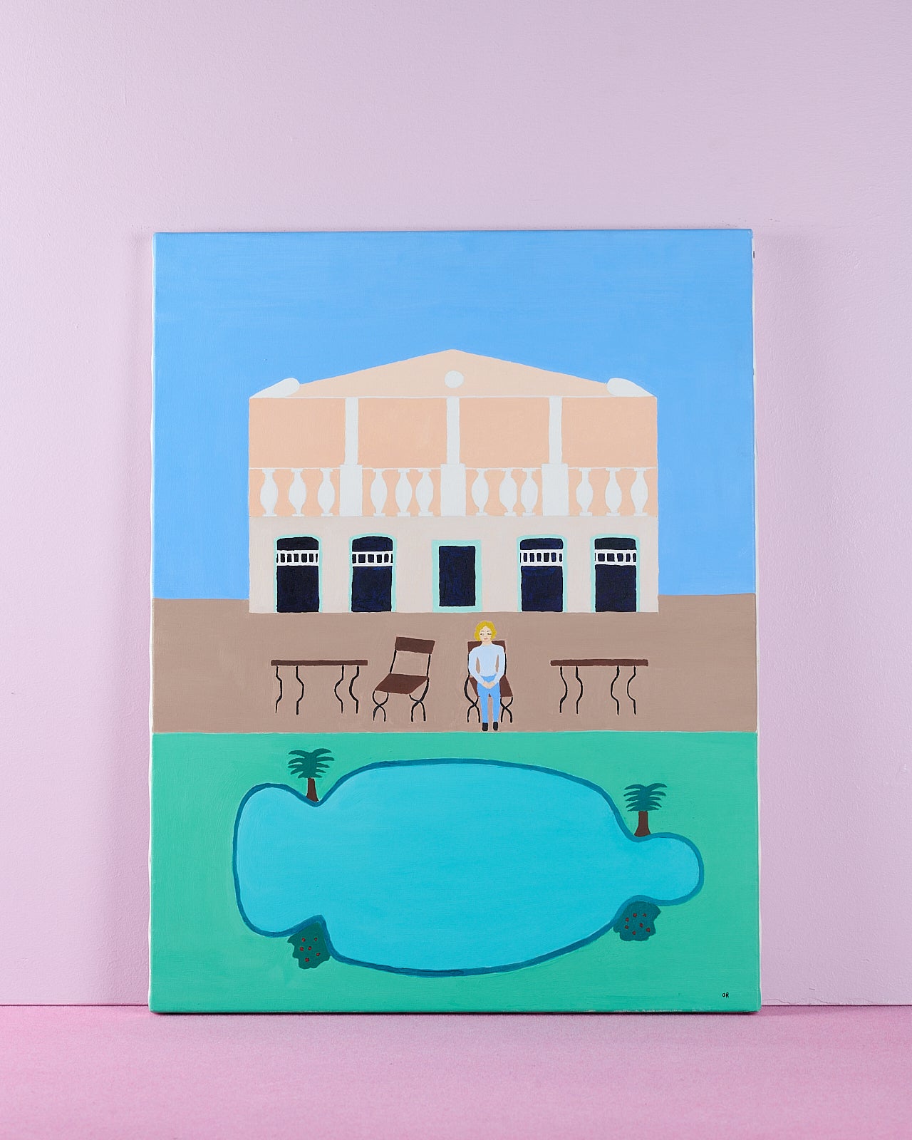 Odile Raoul - Thalasso aux Issambres : devant le bassin